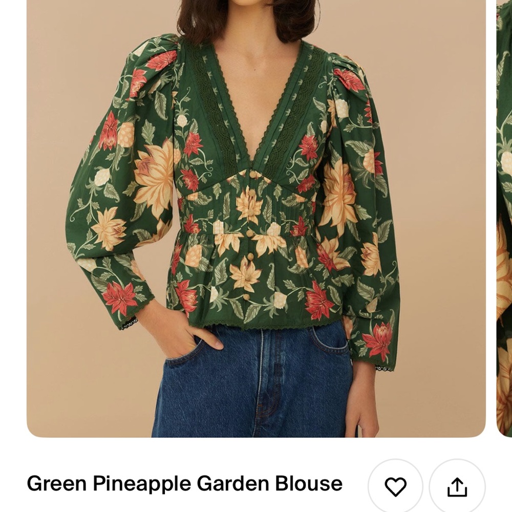 Farm Rio Green blouse
